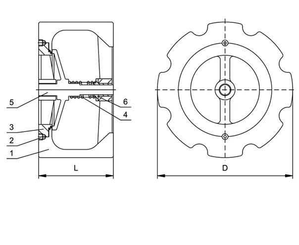 rubber flapper check valve