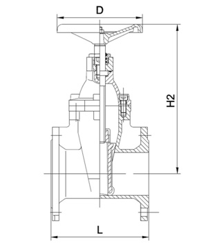 flanged gate valve